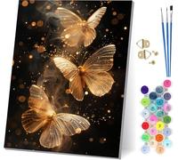 Peinture Numero Adulte Papillon, Peinture Numero PsychéDéLique, DIY Activité Manuelle Adulte, Paint by Numbers for Adults Kits avec Pinceaux et Peintures, Pour Décoration Maison Cadeau 50x65cm 5-5176