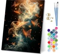 Peinture Numero Adulte Papillon, Peinture Numero PsychéDéLique, DIY Activité Manuelle Adulte, Paint by Numbers for Adults Kits avec Pinceaux et Peintures, Pour Décoration Maison 100x135cm A-5014