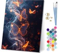 Peinture Numero Adulte Papillon, Peinture Numero PsychéDéLique, DIY Activité Manuelle Adulte, Paint by Numbers for Adults Kits avec Pinceaux et Peintures, Pour Décoration Maison Cadeau 30x40cm 8-8317