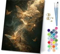 Peinture Numero Adulte Papillon, Peinture Numero PsychéDéLique, DIY Activité Manuelle Adulte, Paint by Numbers for Adults Kits avec Pinceaux et Peintures, Pour Décoration Maison Cadeau 40x50cm 7-9579