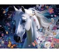 Peinture Numero Adulte, Papillons de cheval Coloriage par Numéro, Acrylique d'art avec Pinceaux, Loisirs Adultes Débutants et Enfants, Activité Manuelle, décoration murale 40x50cm (Sans Cadre) E575