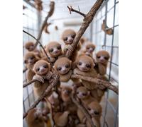 Peinture Numero Adulte Paresseux Peinture Numéro Animal Activite Manuelle Adulte Canevas Kit Complet Paint by Numbers DIY Canevas Painting Creatif pour Decora, Cadeau Femme 50x80cm Sans Cadre 2-9059