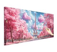 Peinture Numero Adulte Paris Peinture par Numero Adulte Paysage 150x60cm Cheerful Painting Tableau a Peindre Kits Paint by Numbers for Adults Loisirs Créatifs Kits Cadeau Femme Decoration Automne Z-28