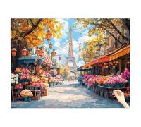 Peinture Numero Adulte Paris Peinture par Numero Adulte Paysage, Cheerful Painting by Numbers Bricolage Activité Manuelle Tableau a Peindre Kit Cadeau Femme Decoration Murale Sans Cadre 110x80cm S-33