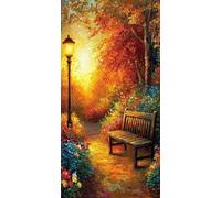 Peinture Numero Adulte Paysage de jardin, DIY Peinture Acrylique pour Débutants, Loisirs Créatifs Adultes Activité Manuelle, Peinture par Décoration Murale et Cadeaux Pour La Maison 50x100cm a-360