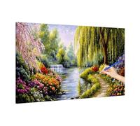 Peinture Numero Adulte Paysage, Kits de Peinture Numero Enfant Plantes, DIY Paint by Numbers Activite Manuelle Adulte, Painting by Numbers Kit Débutants pour Decoration Chambre Murale 220x100cm Q-14