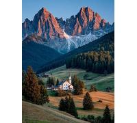 Peinture Numero Adulte Paysage, Montagne EnneigéE Peinture Numero Enfant, DIY Loisirs Créatifs Adultes Kits, Paint by Numbers Kit avec Pinceaux et Pigment Acryliques, Decoration Murale, 30x40cm Q-6193