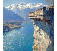 Peinture Numero Adulte Paysage, Montagne EnneigéE Peinture Numero Enfant, DIY Paint by Numbers Kits avec Pinceaux et Pigment Acryliques, DIY Loisirs Créatifs Adultes Kits, Décorations, 45x45cm 1-2772