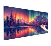 Peinture Numero Adulte Paysage Peinture Numero Enfant Aurore 100x40cm Paint by Numbers Activité Manuelle Adulte Kits, Cheerful Painting Tableau a Peindre Cadeau Femme Tableau Decoration Murale V-01