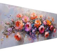 Peinture Numero Adulte Paysage Peinture Numero Fleur Paint by Numbers avec Pinceaux Peintures Acryliques Toile Coloree Kits Loisirs Créatifs Adultes, Decoration Chambre, Cadeau Femme 30x60cm j5-50M
