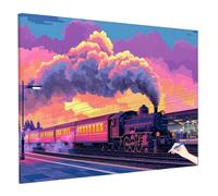 Peinture Numero Adulte Paysage Peinture par Numero Adulte avec Cadre, Paint by Numbers Former Kit de Loisirs Créatifs, Bricolage Cheerful Painting Kit Tableau Decoration Murale Cadeau 40x30cm R-93