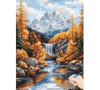 Peinture Numero Adulte Paysage Peinture par Numero Adulte Enfant Automne Kits DIY Paint by Numbers for Adults Kit Bricolage Cheerful Painting pour Tableau Decoration Murale Cadeau Femme 70x90cm I-95