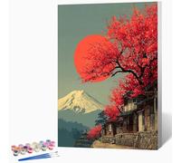 Peinture Numero Adulte Paysage Peinture Par Numero Adulte Japon,DIY Enfant Activité Manuelle Kit Creatif 100x135cm, Kit Coloriage Avec PigmentéE Et Pinceaux, Decoration Murale (Sans Cadre) -LKF07186E