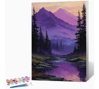 Peinture Numero Adulte Paysage Peinture Par Numero Adulte Paysage,DIY Enfant Activité Manuelle Kit Creatif 40x60cm, Kit Coloriage Avec PigmentéE Et Pinceaux, Decoration Murale (Sans Cadre) -LKF0741I9