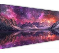 Peinture Numero Adulte Paysage Peinture par Numero Enfant Ciel étoilé,DIY Adulte Loisirs Créatifs Peintures à l'huile Kits avec Cadre Acryliques Peintures et Pinceaux,Femme Cadeaux 40x80cm LE-1293