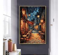 Peinture Numero Adulte Paysage urbain toile Peinture Par Numero DIY Adulte, Débutants Kit Acrylique, Adultes Créatifs Loisirs Art, Activité Manuelle, pour Décoration Murale 30x40 cm (Sans Cadre) Q-833
