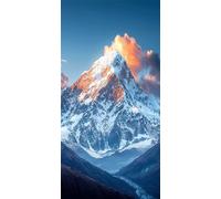 Peinture Numero Adulte, Peinture par Numero Adulte La montagne, Activité Manuelle Enfant, Numéros de Coloration, Paysage Cheerful Painting, pour la Décoration de la Maison, 30x60cm (Sans Cadre) O643