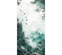 Peinture Numero Adulte, Peinture par Numero Adulte Oiseaux, Activité Manuelle, Numéros de Coloration, Les montagnes Cheerful Painting, pour la Décoration de la Maison, 30x60cm (Sans Cadre) O-511