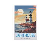 Peinture Numero Adulte,Phare Breakwater,Acryliques Peinture par Numéros pour Adultes Débutants Enfants, Loisirs Créatifs Adultes pour Tableau Decoration Murale(20x30cm)-AK86