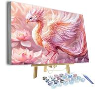Peinture Numero Adulte Phénix Paint by Numbers Enfant Oiseau Kit Peinture Avec Toile 20x30 Peinture Acrylique Set, DIY Paint by Numbers Activité Manuelle Adulte for Home Decor (Sans Cadre) 0j-1049