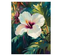 Peinture Numero Adulte Plante, Toile Peinture Numero Enfant Débutants Fleur, Canevas Kit Complet Adulte 55x40 CM Avec Pinceaux et Acrylique,DIY Paint by Numbers pour Tableau Decoration Murale LSJ-2796