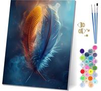 Peinture Numero Adulte Plume, Peinture Numero PsychéDéLique, DIY Activité Manuelle Adulte, Paint by Numbers for Adults Kits avec Pinceaux et Peintures, Pour Décoration Maison Cadeau 100x135cm 3-7242