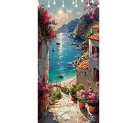 Peinture Numero Adulte Pot À Fleurs DIY Peinture par Numero Adulte Mer Tableau a Peindre Acrylique pour Adultes Débutants, Sans Cadre 90X180cm avec Peintures et Pinceaux, Décoration Murale Salon W6-25