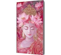 Peinture Numero Adulte Religion Peinture par Numero Enfant Bouddha,DIY Adulte Loisirs Créatifs Peintures à l'huile Kits avec Cadre Acryliques Peintures et Pinceaux pour Femme Cadeaux 100x200cm LE-307