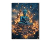 Peinture Numero Adulte Rêve Peinture Numero Enfant avec Cadre 50x70cm Toile, Kit Creatif Adulte avec Peintures Acryliques et 3 Pinceaux, Paint by Numbers Zen pour Decoration Maison Automne 0R-505