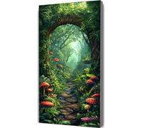 Peinture Numero Adulte Rêve Peinture par Numero Enfant Forêt, DIY Adulte Loisirs Créatifs Toile Peintures à l'huile Kits avec Cadre Acryliques Peintures et Pinceaux pour Femme Cadeaux 70x140cm LE-1276