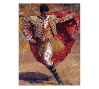 Peinture Numero Adulte Sportif Kit Activité Manuelle Adulte avec Peinture Acrylique Pinceau et Toile 100 x 135cm Matador Coloriage par Numero pour Tableau Decoration Murale Cadeau Femme JLYH-9117