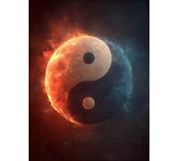 Peinture Numero Adulte Tai Chi, Flamme Peinture Numero Enfant, DIY Loisirs Créatifs Adultes, Paint by Numbers Kits avec Pinceaux et Pigment Acryliques, Decoration Automne, Cadeau, 100x135cm, 4-8802