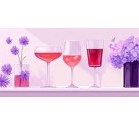 Peinture Numero Adulte tasse, Le vin Peinture Par NuméRos Enfants, Kit Complet DIY Avec Toile, Peinture Acrylique & Pinceaux, Activité Manuelle Adulte La DéTente, IdéAl Cadeau Femme 80x160cm U-35