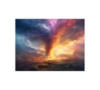 Peinture Numero Adulte, Toile Peinture Numero Enfant Cloud, Coloriage Numerote avec Acrylique et Pinceau Toile Catastrophe 40x30 cm, Activité Manuelle Adulte pour Tableau Decoration Murale LZYH-2796