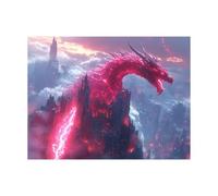 Peinture Numero Adulte, Toile Peinture Numero Enfant Dragon, Coloriage Numerote avec Acrylique et Pinceau Toile Fantaisie 70 x 50 cm, Activité Manuelle Adulte pour Tableau Decoration Murale LZYH-8368