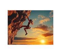 Peinture Numero Adulte, Toile Peinture Numero Enfant Escalade, Coloriage Numerote avec Acrylique et Pinceau Toile Coucher de soleil 80 x 60CM, Activité Manuelle Adulte pour Decoration Maison LZYH-4600
