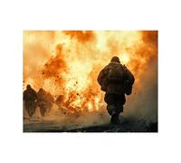 Peinture Numero Adulte, Toile Peinture Numero Enfant Guerre, Coloriage Numerote avec Acrylique et Pinceau Toile Homme 135x100 CM, Activité Manuelle Adulte pour Tableau Decoration Murale LZYH-8905