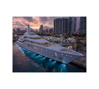 Peinture Numero Adulte, Toile Peinture Numero Enfant Navire de croisière, Coloriage Numerote avec Acrylique et Pinceau Toile Port 40x30 cm, Activité Manuelle Adulte pour Decoration Maison LZYH-6060