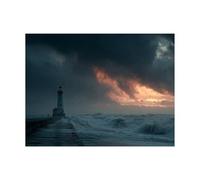 Peinture Numero Adulte, Toile Peinture Numero Enfant Phare, Coloriage Numerote avec Acrylique et Pinceau Toile Coucher de soleil 135 x 100 cm, Activité Manuelle Adulte pour Decoration Maison LZYH-5932