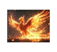 Peinture Numero Adulte, Toile Peinture Numero Enfant Phénix, Coloriage Numerote avec Acrylique et Pinceau Toile Fantaisie 55 x 40CM, Activité Manuelle Adulte pour Tableau Decoration Murale LZYH-9489