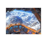 Peinture Numero Adulte, Toile Peinture Numero Enfant Vaisseau spatial, Coloriage Numerote avec Acrylique et Pinceau Toile Hiver 40x30cm, Activité Manuelle Adulte pour Decoration Maison LZYH-8177