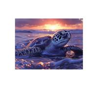 Peinture Numero Adulte Tortue de mer Toile Peinture par Numero Enfant Débutant avec Toile Coucher de soleil 40x55 CM Loisirs Créatifs Adultes Paint by Numbers Decoration Maison Cadeau Femme LZYH-2440