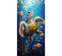 Peinture Numero Adulte Tortues De Mer DIY Peinture par Numero Adulte Poisson Tableau a Peindre Acrylique pour Adultes Débutants, Sans Cadre 60X120cm avec Peintures et Pinceaux, Décoration Murale W6-59