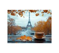Peinture Numero Adulte Tour Eiffel Toile Peinture par Numero Enfant Débutant avec Toile Automne 30 x 40 CM Loisirs Créatifs Adultes Paint by Numbers pour Decoration Maison Cadeau Femme LZYH-5571