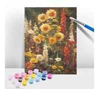 Peinture Numero Adulte Tournesol, Peinture Numero Enfant Fleur, Tableau a Peindre Kit avec Acrylique et Pinceaux, DIY Activite Manuelle Adulte Enfants et Débutants, Décoration de Maison 50x70cm T-649