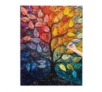 Peinture Numero Adulte Tree Of Life, DIY Peinture Enfant, Activité Manuelle Adulte, Paint by Numbers Kit avec Peintures, Pinceaux, Toile 40x50cm, Tableau Decoration Murale, Cadeau (Abstrait) U-63