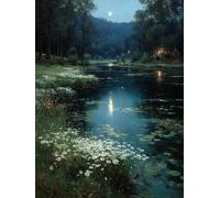 Peinture Numero Adulte Usine, Vue Nocturne Peinture Numero Enfant, DIY Loisirs Créatifs Adultes, Paint by Numbers Kits avec Pinceaux et Pigment Acryliques, Decoration Automne, Cadeau, 100x135cm Q-3450