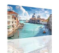 Peinture Numero Adulte Venise Peinture par Numero Enfants Débutants, Loisirs Créatifs Adultes DIY Numéro d'art Complet Kit avec Pinceaux Acrylique pour Décoration Murale, 50x70cm Petite ville 2y-345