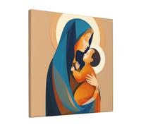 Peinture Numero Adulte Vierge Marie Peinture par Numero Kits de Peinture au Numéro, Paint By Numbers Adulte Enfant, DIY Peinture Acrylique Painting pour Décoration Maison 20x20 cm Avec Cadre FA-393