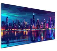 Peinture Numero Adulte Ville, DIY Kits de Peinture au Numéro, DIY New York Numero d'art Adulte, Tous les Kits Inclus, Sans Cadre, 60x80cm Painting by Numbers Kit Débutant pour Décoration Murale Q-4